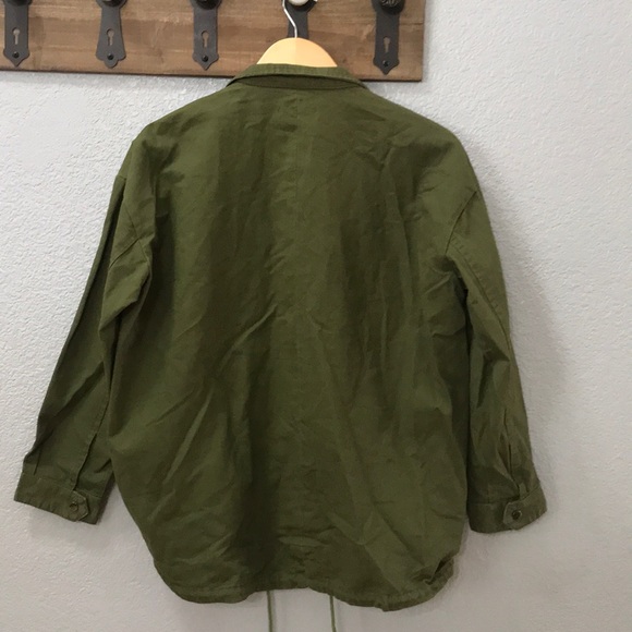 NWT $188 Army jean jacket with pearl accents - Picture 6 of 7